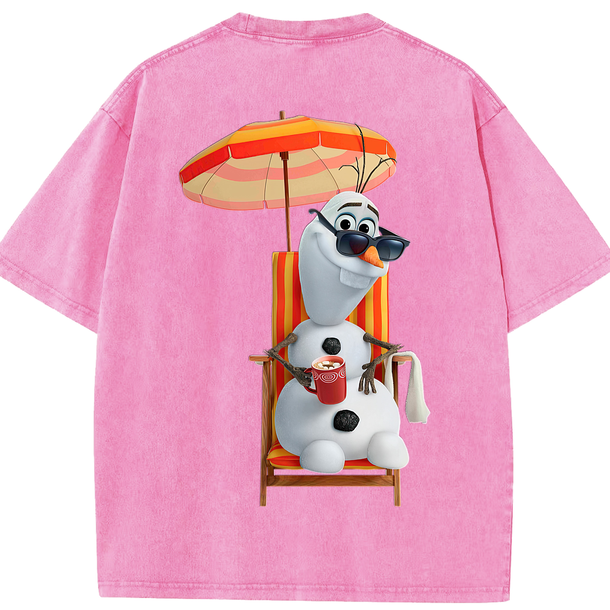 （画像用） アナと雪の女王 アンナ エルサ Frozen Anna Elsa 綿100% ヴィンテージ風 半袖Tシャツ（背面プリント）